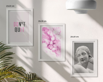 Set 3 slike u okviru Apstrakcija akvarela inspirira slogan drevna skulptura