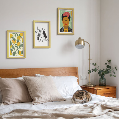 Zidna galerija slika Portret Fride Kahlo u boci vina od limuna