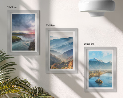 Zidna galerija slika Slikoviti planinski krajolici i vodopadi u prirodi