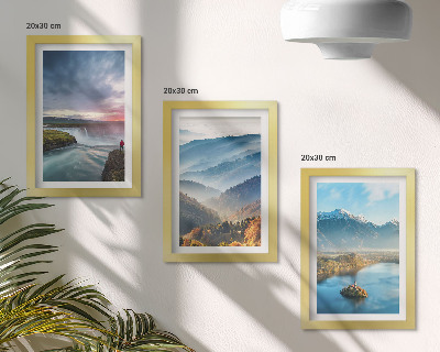 Zidna galerija slika Slikoviti planinski krajolici i vodopadi u prirodi