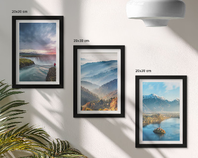 Zidna galerija slika Slikoviti planinski krajolici i vodopadi u prirodi