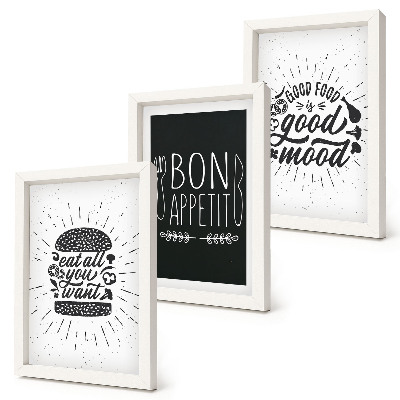 Zidna galerija slika Grafike sa sloganima o hrani i kulinarstvu