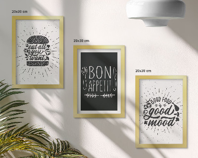 Zidna galerija slika Grafike sa sloganima o hrani i kulinarstvu