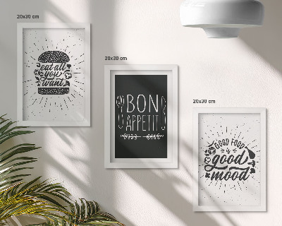 Zidna galerija slika Grafike sa sloganima o hrani i kulinarstvu