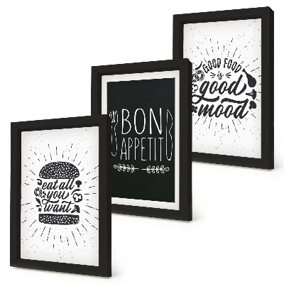 Zidna galerija slika Grafike sa sloganima o hrani i kulinarstvu