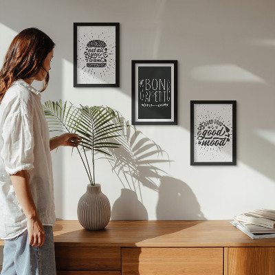 Zidna galerija slika Grafike sa sloganima o hrani i kulinarstvu