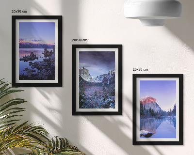Zidna galerija slika Planinski krajolici u sumrak, pogledi na vodu