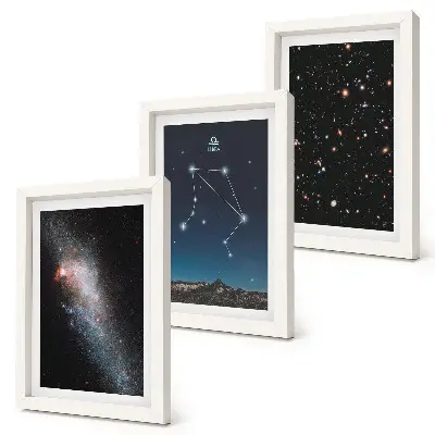 Zidna galerija slika zviježđe svemirske galaksije Vaga na noćnom nebu