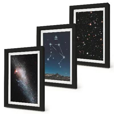 Zidna galerija slika zviježđe svemirske galaksije Vaga na noćnom nebu