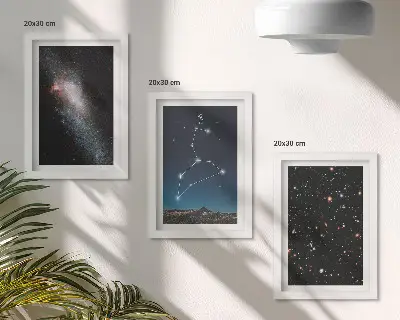 Komplet slika u okviru galaksija u zviježđu Lava i svemir