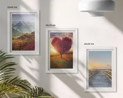 Zidna galerija slika planinski krajolici s molom u obliku srca