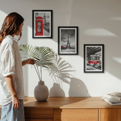 Zidna galerija slika Kultni gradovi London Pariz i željeznički promet