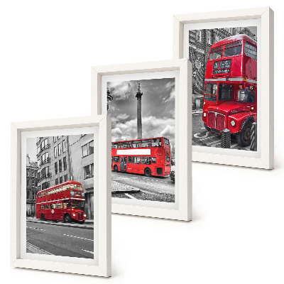 Komplet slika u okviru Crveni autobusi u londonskom urbanom krajoliku