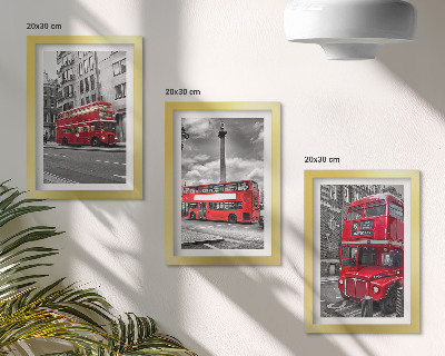 Komplet slika u okviru Crveni autobusi u londonskom urbanom krajoliku