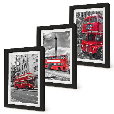 Komplet slika u okviru Crveni autobusi u londonskom urbanom krajoliku