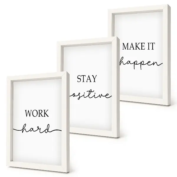 Set 3 slike u okviru minimalistički motivacijski citati