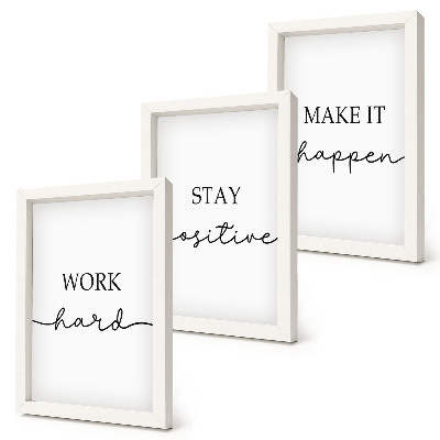 Set 3 slike u okviru Minimalistički motivacijski citati koji inspiriraju