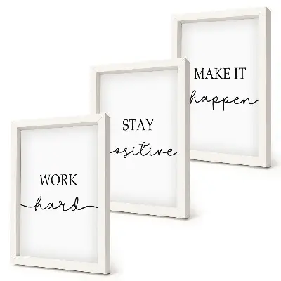 Set 3 slike u okviru minimalistički motivacijski citati