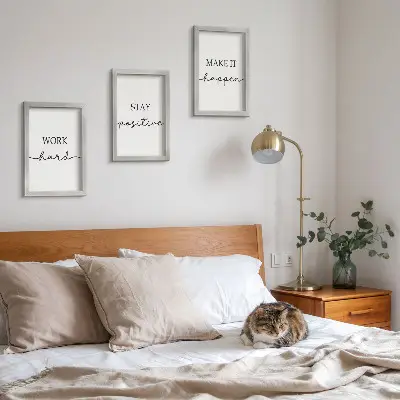 Set 3 slike u okviru minimalistički motivacijski citati