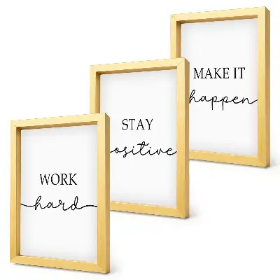 Set 3 slike u okviru minimalistički motivacijski citati