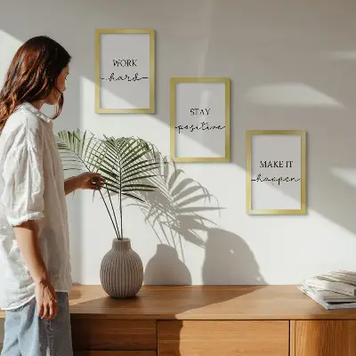 Set 3 slike u okviru minimalistički motivacijski citati