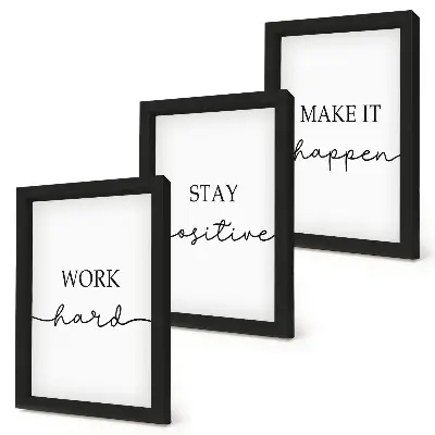Set 3 slike u okviru minimalistički motivacijski citati