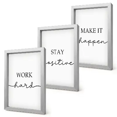 Set 3 slike u okviru minimalistički motivacijski citati