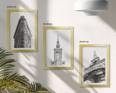 Zidna galerija slika Arhitektonske građevine u crno-bijelom minimalizmu