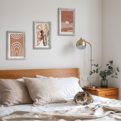 Komplet slika u okviru Boho apstraktni oblici i ilustracije