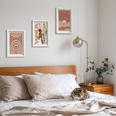 Komplet slika u okviru Boho apstraktni oblici i ilustracije