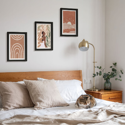 Komplet slika u okviru Boho apstraktni oblici i ilustracije