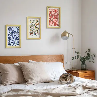 Zidna galerija slika posteri s motivima vintage cvijeća, leptira i ukrasa