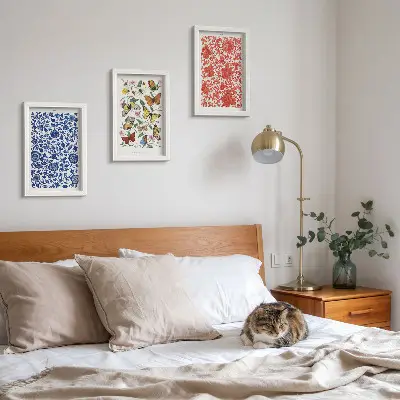 Zidna galerija slika posteri s motivima vintage cvijeća, leptira i ukrasa