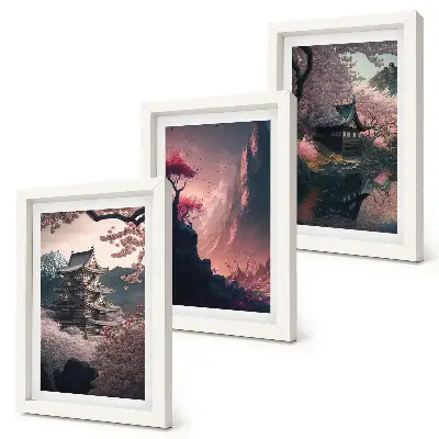 Zidna galerija slika fantastični pejzaži japanskog gorja
