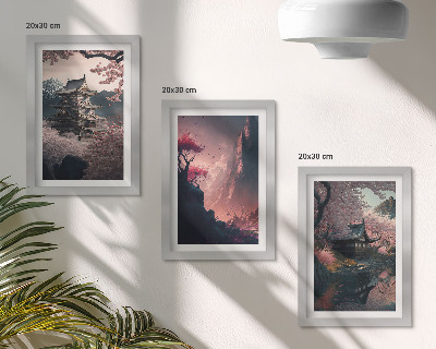 Zidna galerija slika Fantastični pejzaži japanskih planinskih pejzaža