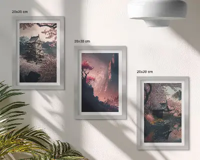Zidna galerija slika fantastični pejzaži japanskog gorja