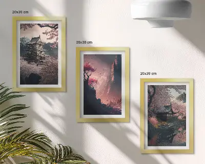 Zidna galerija slika fantastični pejzaži japanskog gorja