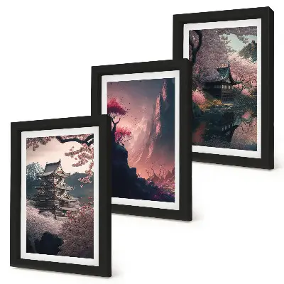 Zidna galerija slika fantastični pejzaži japanskog gorja