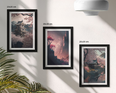 Zidna galerija slika Fantastični pejzaži japanskih planinskih pejzaža