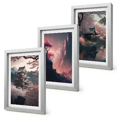 Zidna galerija slika fantastični pejzaži japanskog gorja