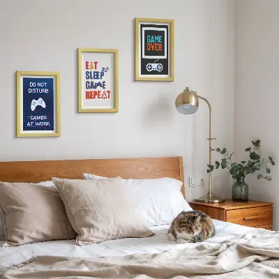 Komplet slika u okviru s motivima za zabavne igrače