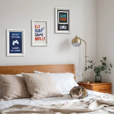 Komplet slika u okviru s motivima za zabavne igrače