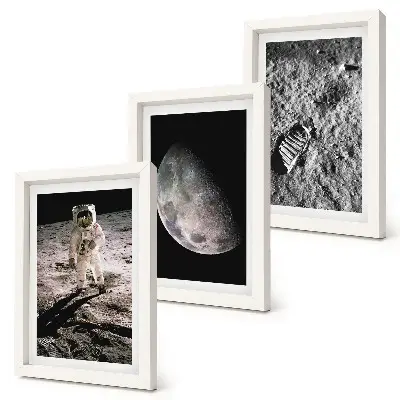 Zidna galerija slika fotografija otiska astronautovog stopala na Mjesecu
