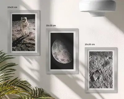 Zidna galerija slika fotografija otiska astronautovog stopala na Mjesecu