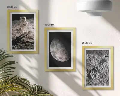 Zidna galerija slika fotografija otiska astronautovog stopala na Mjesecu