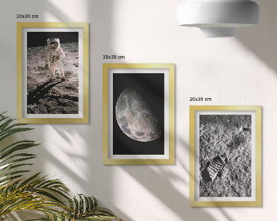 Zidna galerija slika Fotografija otiska stopala astronauta na Mjesecu