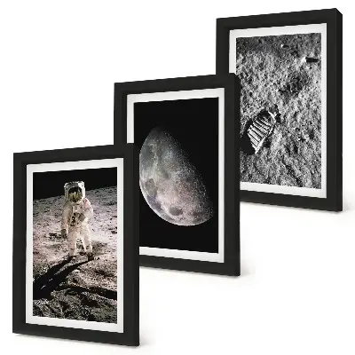 Zidna galerija slika fotografija otiska astronautovog stopala na Mjesecu