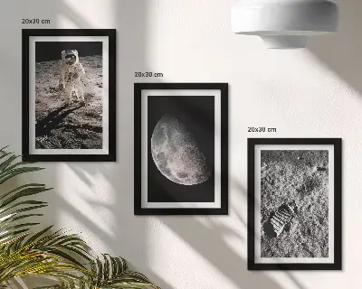 Zidna galerija slika fotografija otiska astronautovog stopala na Mjesecu