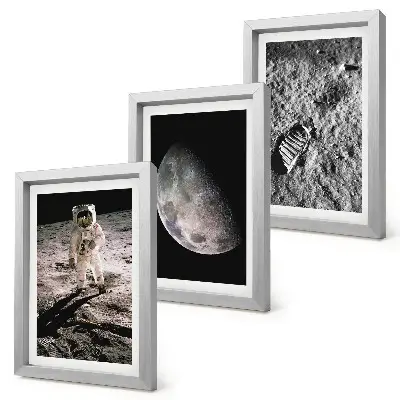 Zidna galerija slika fotografija otiska astronautovog stopala na Mjesecu