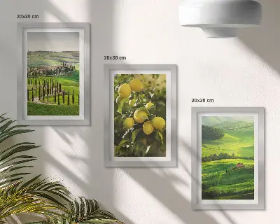 Zidna galerija slika talijanski krajolici s citrusima i zelenim brdima